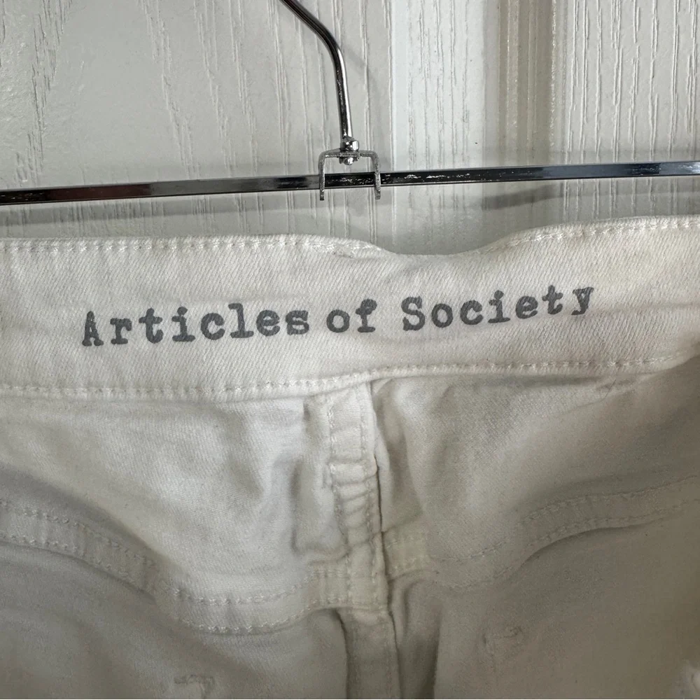 Articles of Society Carly‎ skinny crop whiteout jeans size 27